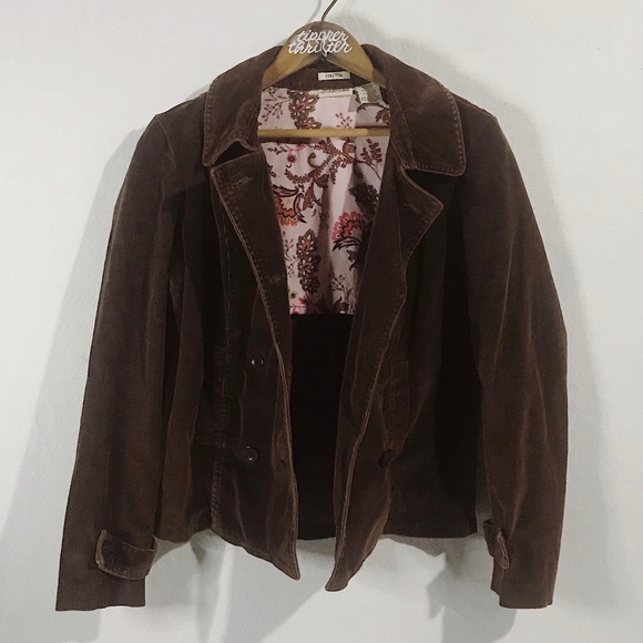 St. John’s Bay Women’s Stretch Corduroy Peacoat - Picture 2 of 6